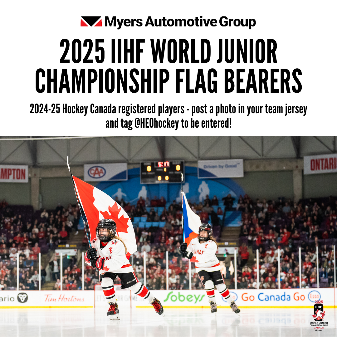 2025 IIHF World Junior Championship Flag Bearers South Stormont Minor Hockey Association